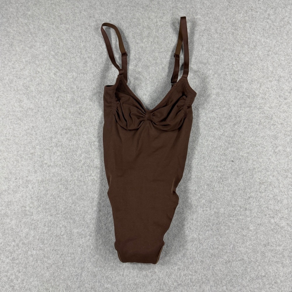 Skims Bodysuit Womens S Brown Fits Everybody Cami Thong Snap Shapewear Sculpting